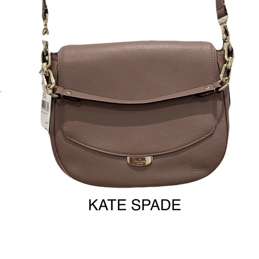 Kate Spade Alecia Mulberry Street Crossbody Bag Top Handle Bag Porcini NEW